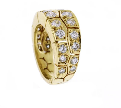 Van Cleef & Arpels 18kt Yellow Gold Diamond Band