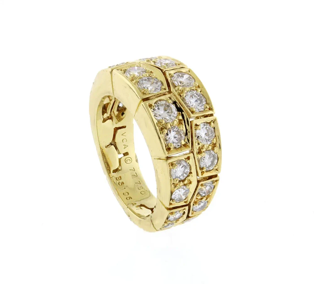 Van Cleef & Arpels 18kt Yellow Gold Diamond Band