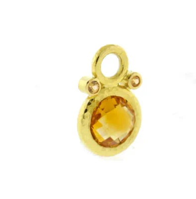 Elizabeth Locke Citrine and Spessartite Earring Charms