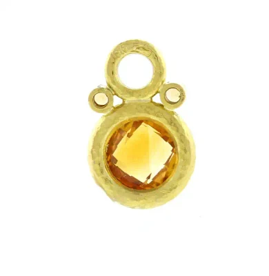 Elizabeth Locke Citrine and Spessartite Earring Charms