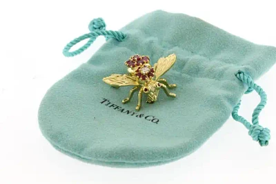 Tiffany & Co Ruby and Diamond Bee Brooch