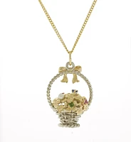 Henry Dankner 14kt Basket Pendant