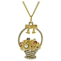 Henry Dankner 14kt Basket Pendant