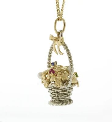 Henry Dankner 14kt Basket Pendant