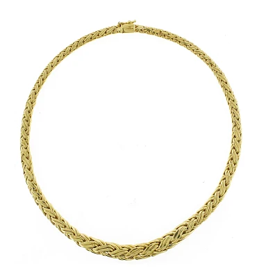 Tiffany & Co. Byzantine Weave Necklace – 14k Yellow Gold