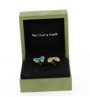 Van Cleef & Arpels 2 Butterfly Between the Finger Turquoise and Diamond Ring