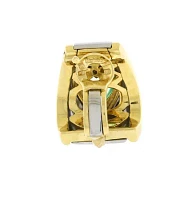 Marina B 18kt Gold and Steel Green Amethyst Earrings