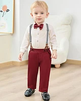 Paparazzi Burgundy/Cream Boys 5 pc Vest Set