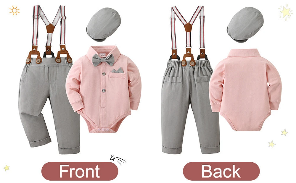 Paparazzi Slate Grey Boys 5pc Vest Set