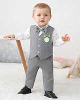 Paparazzi Business Grey  Boys 5 pc Vest Set