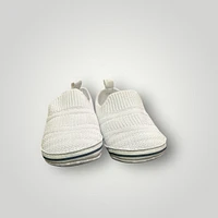 Boys Baby White Christening Knited Slip Ons