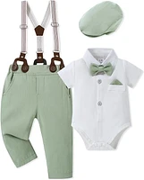 Paparazzi Sage Green Boys 5 pc Vest Set