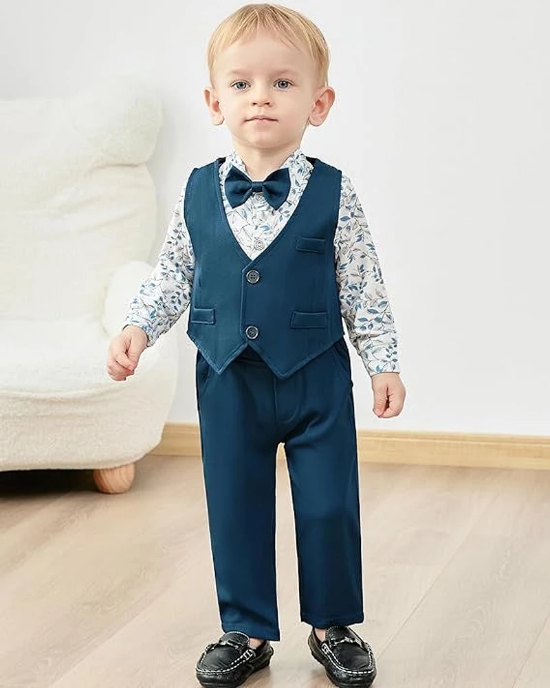 Paparazzi Deep Turquoise Boys 5 pc Vest Set