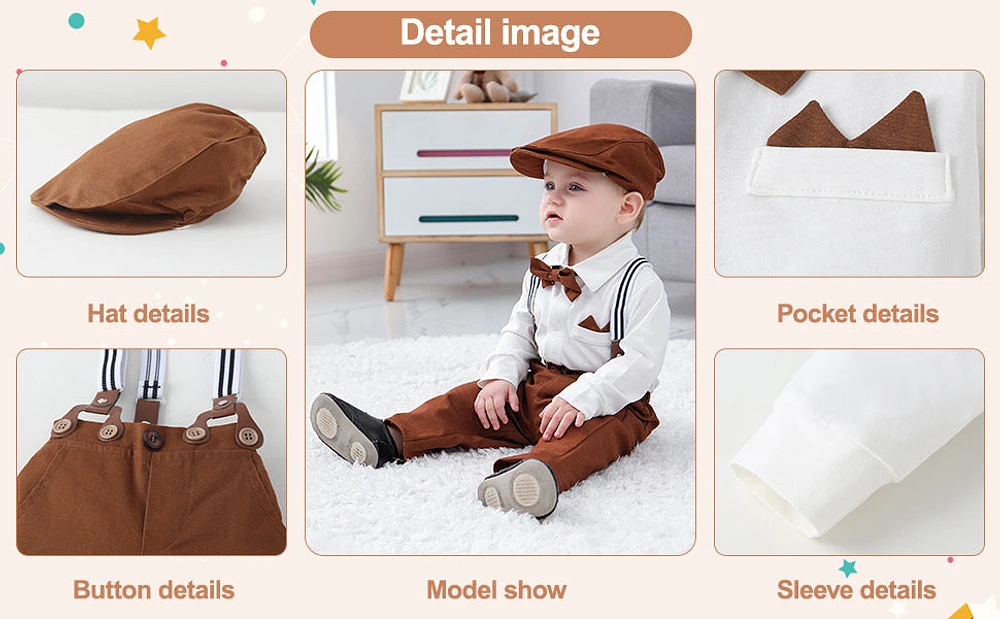 Paparazzi Camel Boys 5 pc Vest Set