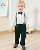 Paparazzi Forest Green Boys 5 pc Vest Set