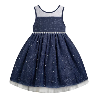 Paparazzi Designer Navy and Silver Glitter Dress