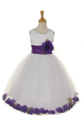 Ashley Dress with Petals and Sash