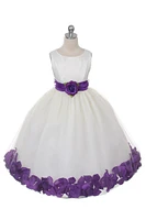Ashley Dress with Petals and Sash