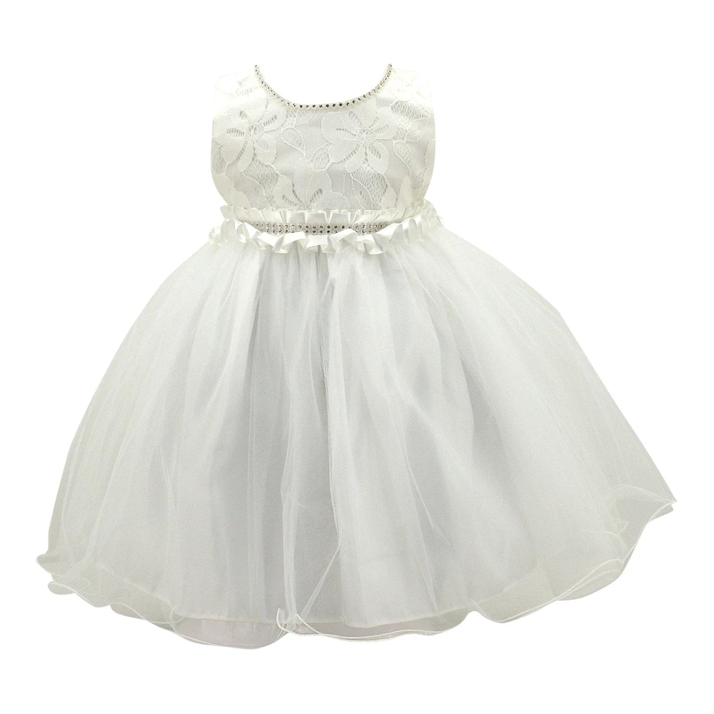 Baby Girl Paparazzi Ivory White Christening Dress