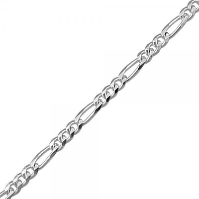 silver figaro bracelet