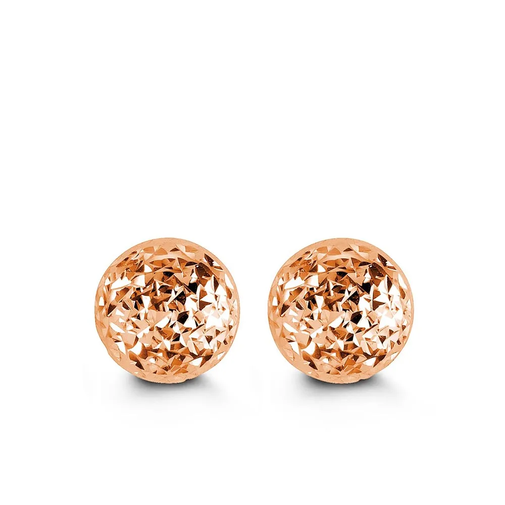 10MM Ball Earrings 10kt Rose Gold