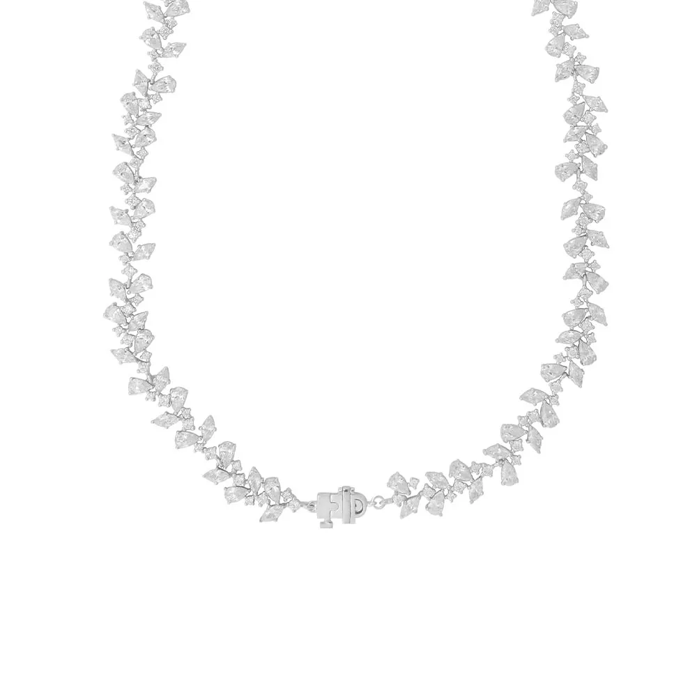 16.5″ Grace Necklace with Cubic Zirconia Sterling Silver