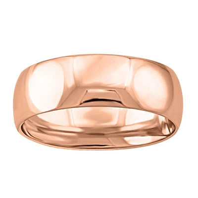 6MM Comfort Fit Wedding Band 10kt Rose Gold