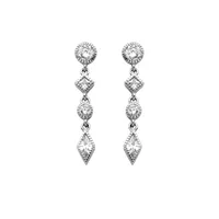 Earrings with Cubic Zirconia in Sterling Silver