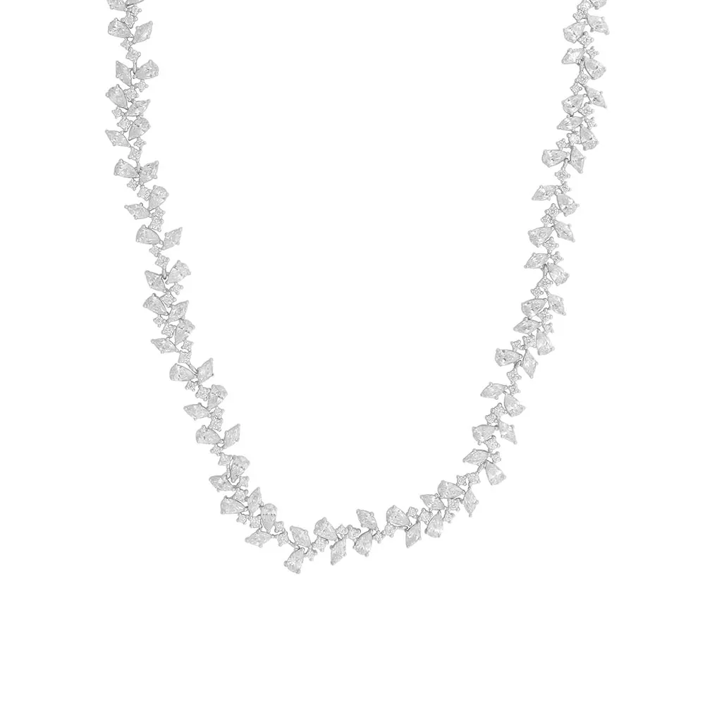 16.5″ Grace Necklace with Cubic Zirconia Sterling Silver