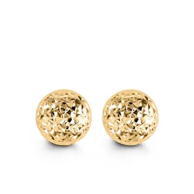 10MM Ball Earrings in 10kt Yellow Gold