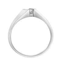 Fire of the North Solitaire Engagement Ring with .08 Carat Diamond 10kt White Gold