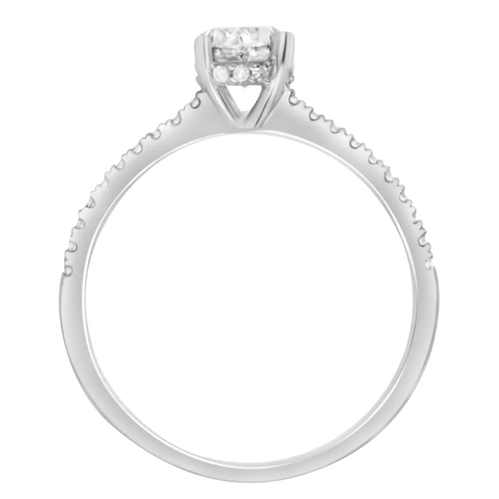 Colourless Collection Engagement Ring with .90 Carat TW of Diamonds 18kt White Gold