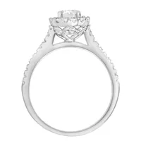 Fire of the North Halo Engagement Ring with .67 Carat TW Diamonds 14kt White Gold