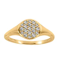 Pave Ring with .22 Carat TW of Diamonds in 10kt Yellow Gold