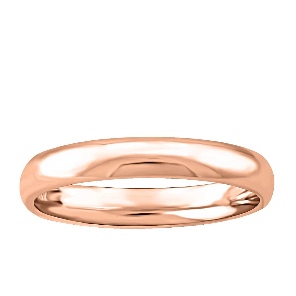 3MM Comfort Fit Wedding Band 10kt Rose Gold