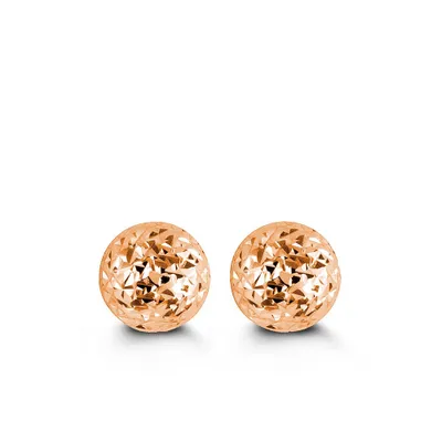 8MM Ball Earrings in 10kt Rose Gold