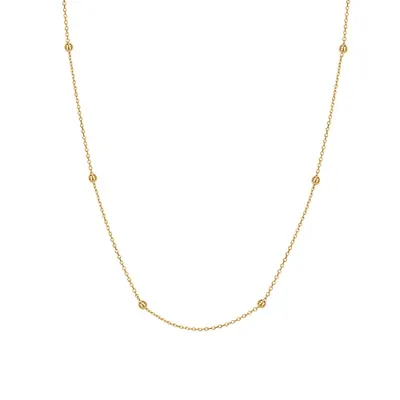 15″-16″ Sierra Beaded Choker Necklace in 10kt Yellow Gold