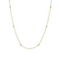 15″-16″ Sierra Beaded Choker Necklace in 10kt Yellow Gold