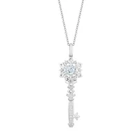 Enchanted Disney Elsa Pendant with .05 Carat TW of Diamonds Sterling Silver Chain