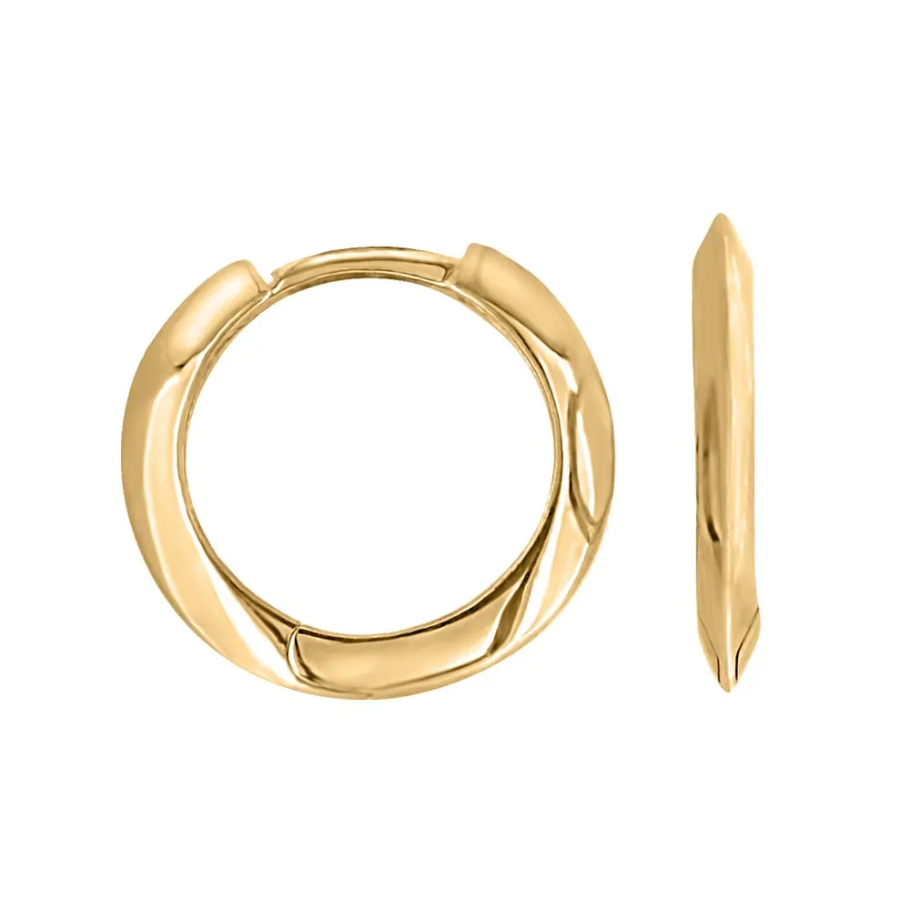 18MM Huggies Hoop Earrings in 10kt Yellow Gold