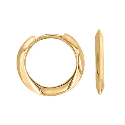 18MM Huggies Hoop Earrings in 10kt Yellow Gold