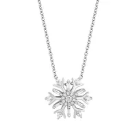 Enchanted Disney Elsa Pendant with .25 Carat TW of Diamonds Sterling Silver Chain