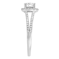 Fire of the North Engagement Ring with 1.00 Carat TW Diamonds 18kt White Gold