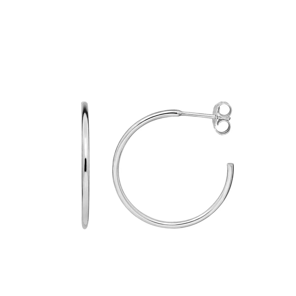 26MM Hoop Earrings Sterling Silver