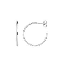 26MM Hoop Earrings Sterling Silver