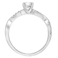 Northern Facet Ideal Cut Solitaire Engagement Ring with .29 Carat TW of Diamonds 18kt White Gold