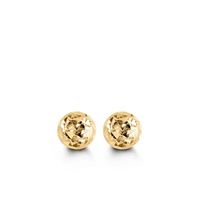 5MM Ball Earrings in 10kt Yellow Gold