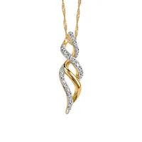 Pendant with .06 Carat TW of Diamonds 10kt Yellow Gold Chain