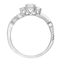 Fire of the North Engagement Ring with .54 Carat TW Diamonds 14kt White Gold