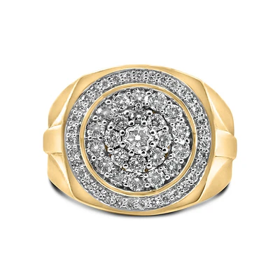 Men’s Ring with 1.32 Carat TW of Diamonds 10kt Yellow Gold